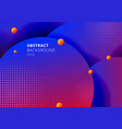 abstract 3d liquid fluid circles blue and red vector image vector image