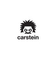 black white car enstein logo vector image