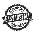 easy install grunge rubber stamp vector image vector image