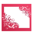 vintage floral frame vector image vector image