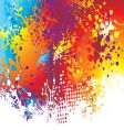 ink splat rainbow background vector image vector image
