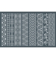 vertical seamless lace borders vector image vector image