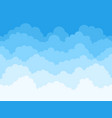 cartoon sky clouds background fluffy vector image