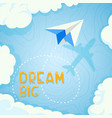 concept banner on the theme of travel by airplane vector image