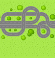 seamless pattern top view of roads vector image
