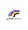 cmyk printing logo icon graphic design template vector image