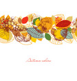 fall seamless pattern leaves and fruits vector image