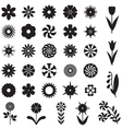 flower set vector image vector image