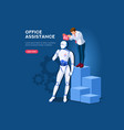 robotics web banner vector image vector image
