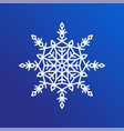 snowflake single icon on blue vector image