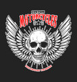 custom motorcycles poster template with winged vector image