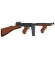 tommy gun vector image vector image