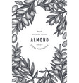 hand drawn sketch almond design template organic vector image