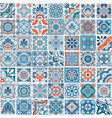 mexican talavera tiles seamless pattern vector image