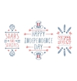 hand-sketched independence day typographic vector image