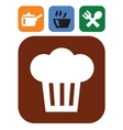 kitchen icons vector image vector image