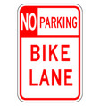 no parking bike lane vector image