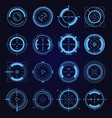target aim or sniper crosshair and gun shot sights vector image