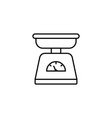 weight scale line art icon design template vector image