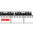 an overground high-speed subway city ecological vector image