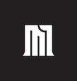 m1 - design element or icon letter m and number 1 vector image vector image