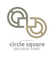icon circle square design vector image