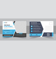 minimal and creative medical postcard template vector image vector image