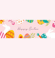 happy easter egg greeting card background vector image