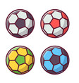 soccer or football colorful ball set vector image