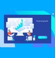 financial growth project management business vector image
