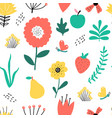 flowers print design seamless vector image