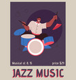 jazz band member playing music at festival vector image vector image
