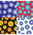 seamless flower patterns vector image