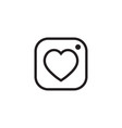 lines heart shape camera icon vector image