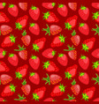 strawberries seamless pattern background seamless vector image vector image
