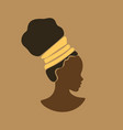 young beauty african girl face in profile vector image vector image