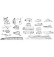 big set of machines vector image