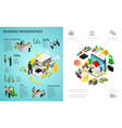 isometric banking process infographic concept vector image