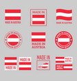 made in austria labels set republic vector image