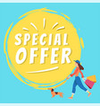 promotion sales and discounts a girl vector image