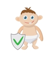 baby insurance icon cartoon style vector image