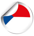 sticker design for chile flag vector image