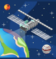 weather satellite isometric background vector image vector image