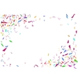 abstract colorful confetti background isolated vector image