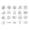 empathy icon set vector image