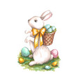 white easter bunny or rabbit vector image