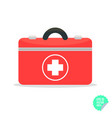 first aid kit flat icon health care vector image