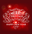 merry christmas holidays greeting card vector image