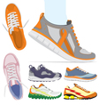 running shoes set vector image
