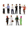 set of muslim men and women vector image vector image